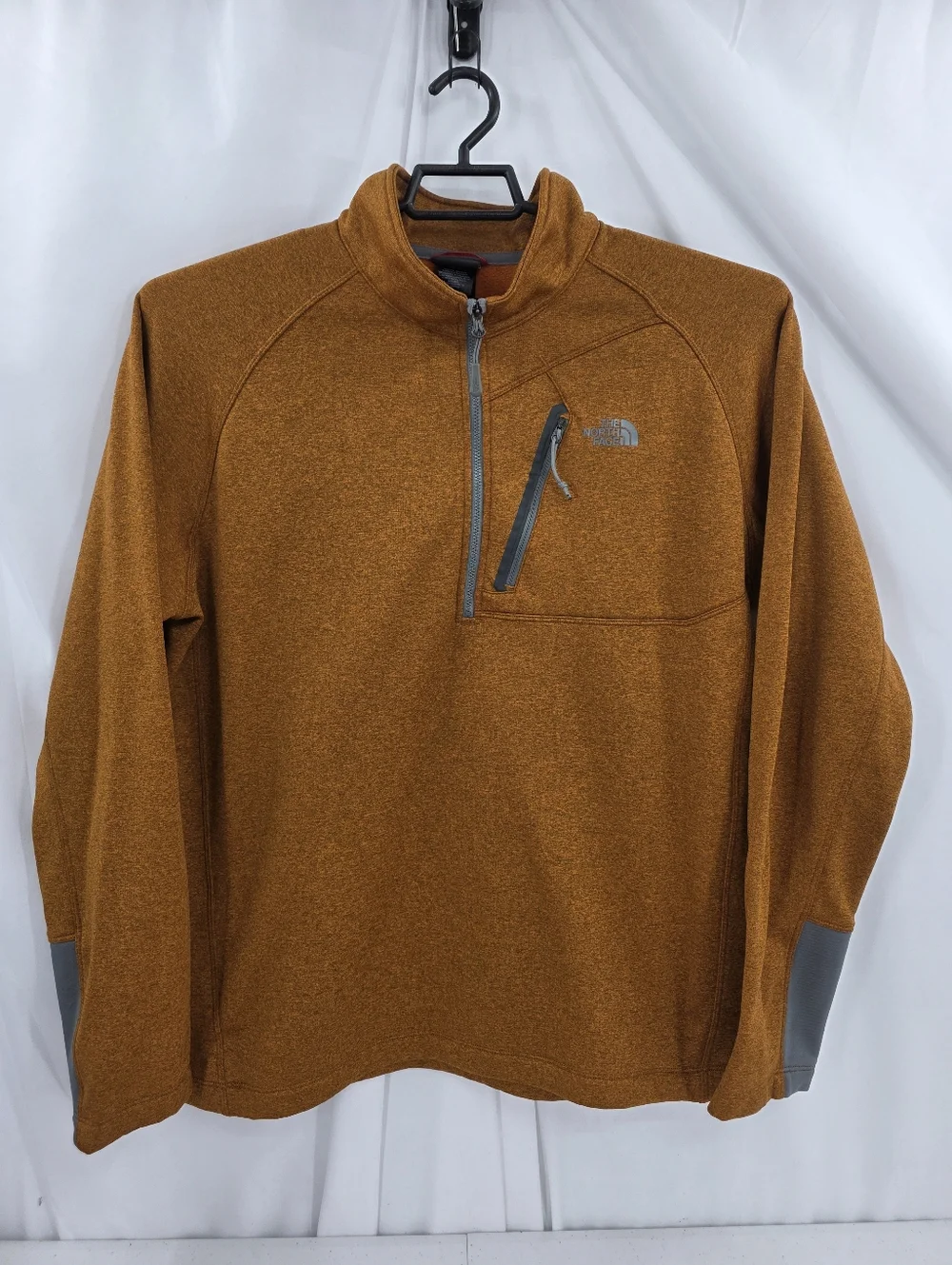 The North Face‎ Canyonlands 1/2 Zip Fleece Pullover Sweater XL Warm Orange A7L7.